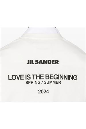 Optical white cotton T-shirt JIL SANDER | J21GC0161J46219104